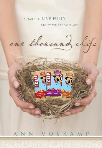 if Ann Voskamp wrote One Thousand Clifs, showing Clif bars on the book cover