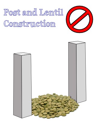 image of post and lentil construction