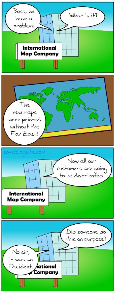 comic about the words disoriented and occident
