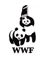 drawing showing panda bears and folding chairs for WWF