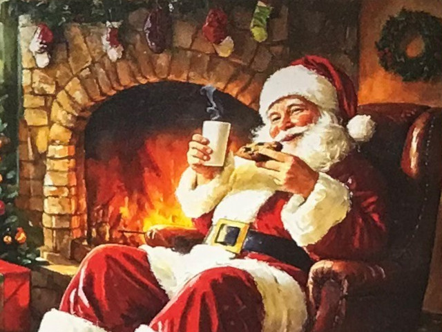 image of a puzzle with a Santa Christmas scene generated by AI