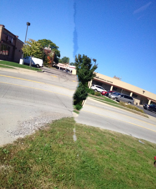 image of a panoramic photo taken by a child