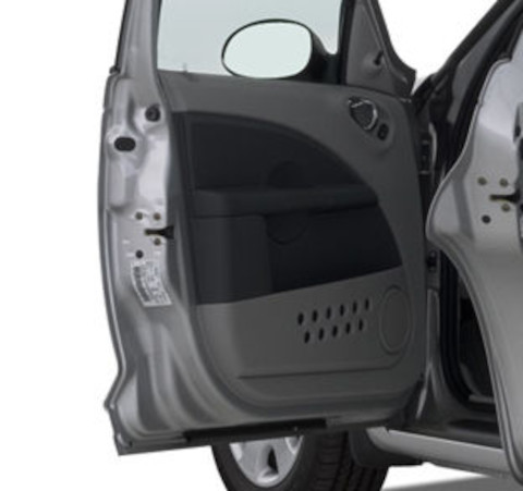 image of a car door without a curved section that protrudes with a sharp edge