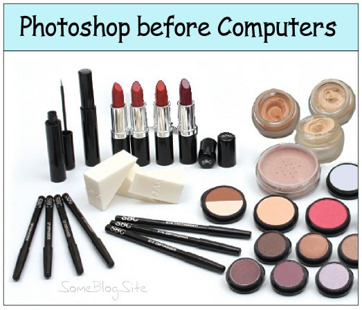 image of a makeup kit, AKA photoshop before computers