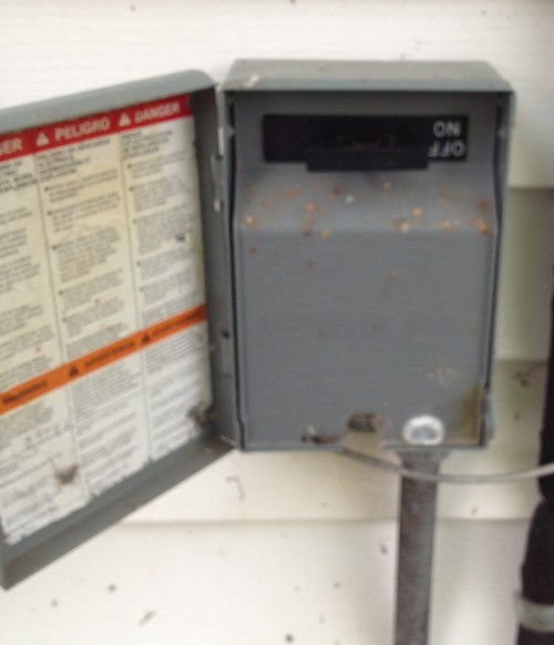 image of the external fuse box for a central air conditioning system