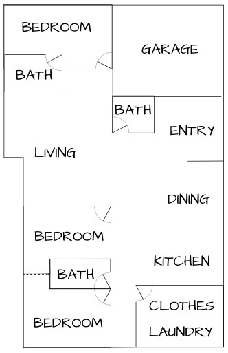 image of a house plan for a 2100-sq-ft ranch with 3 bedrooms