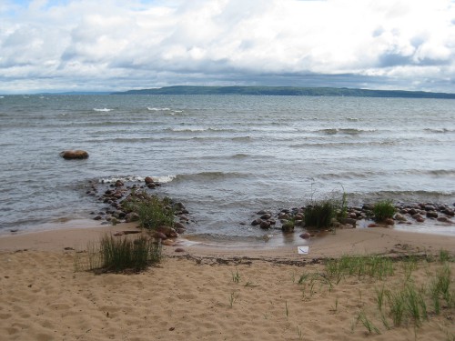 view of Canada from Brimley, MI
