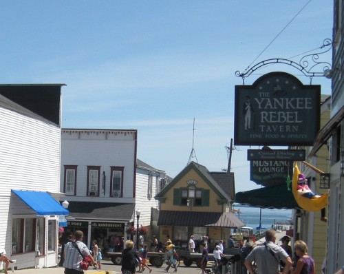 view of a Mackinac Island street