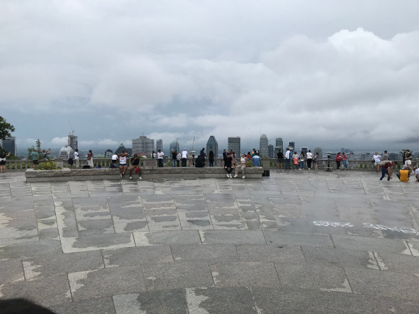 image of the plaza at the Mount Royal Chalet