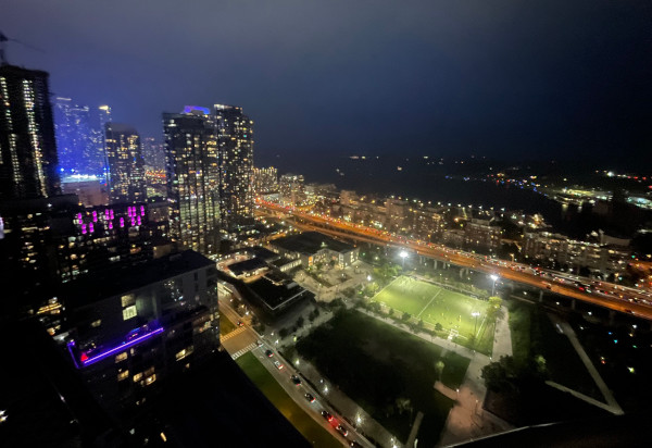 image of the view from a hi-rise apartment