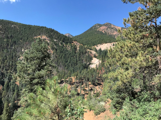 image of the view from the trail to Helen Hunt falls in Colorado Springs