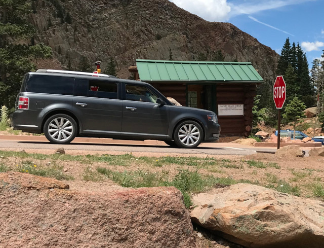 image of the brake temperature check station at Pike's Peak in Colorado Springs