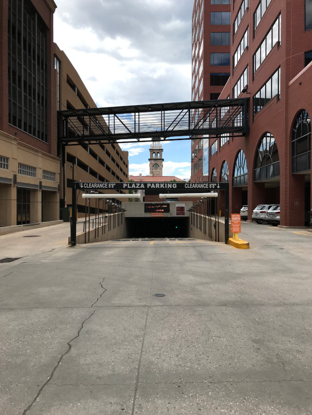 image of a parking garage in Colorado Springs