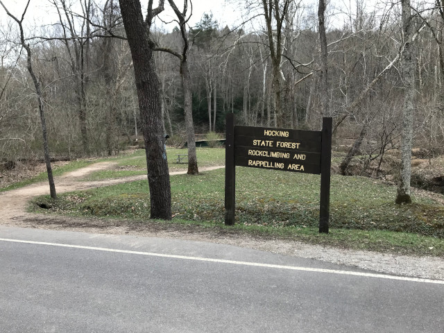 image of the State Rockclimbing and Rappelling Area in Hocking Hills Ohio