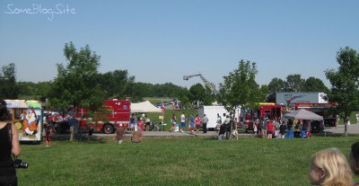 trucks at a park