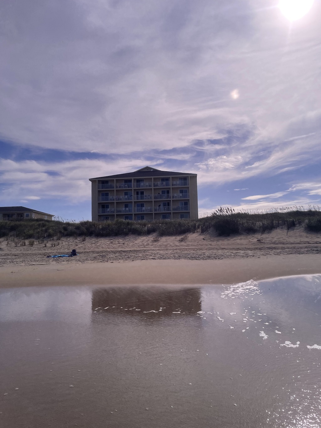 image of the view of the Surf Side Hotel in Nags Head North Carolina