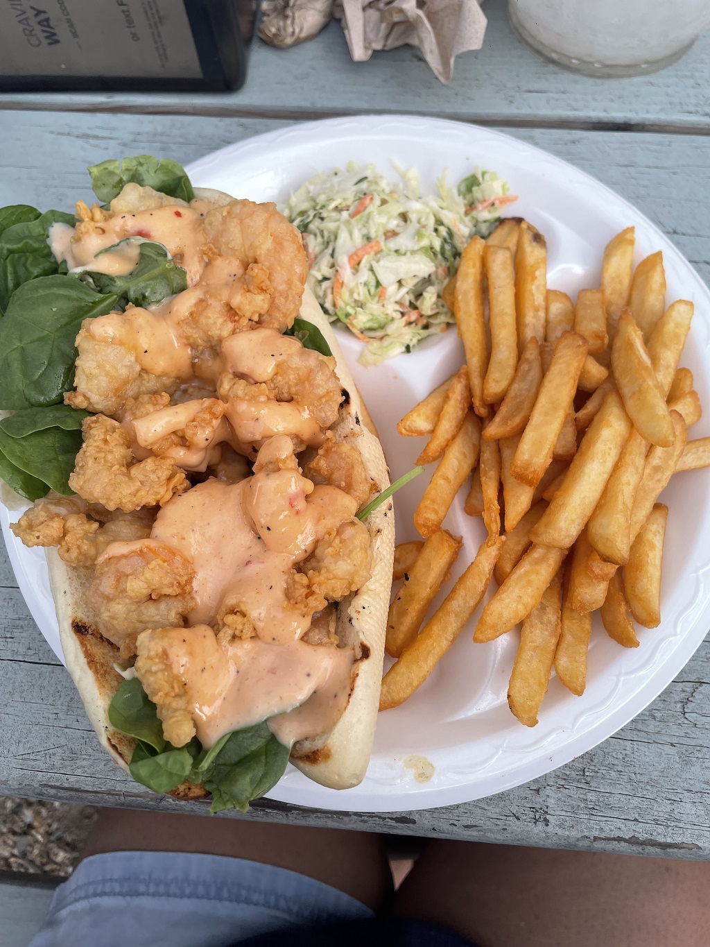 image of a meal from the Sugar Shack restaurant in Nags Head in North Carolina