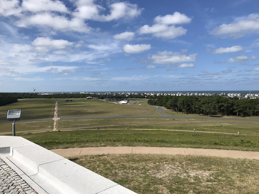 image of the Wright brothers memorial at Kitty Hawk North Carolina