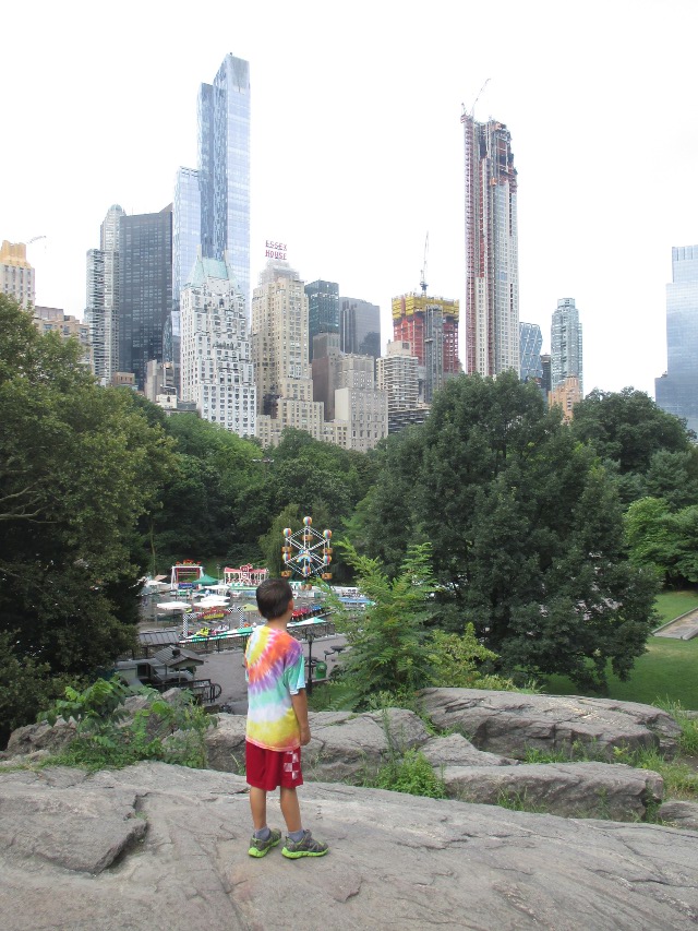 photo of the boys playing in Central Park